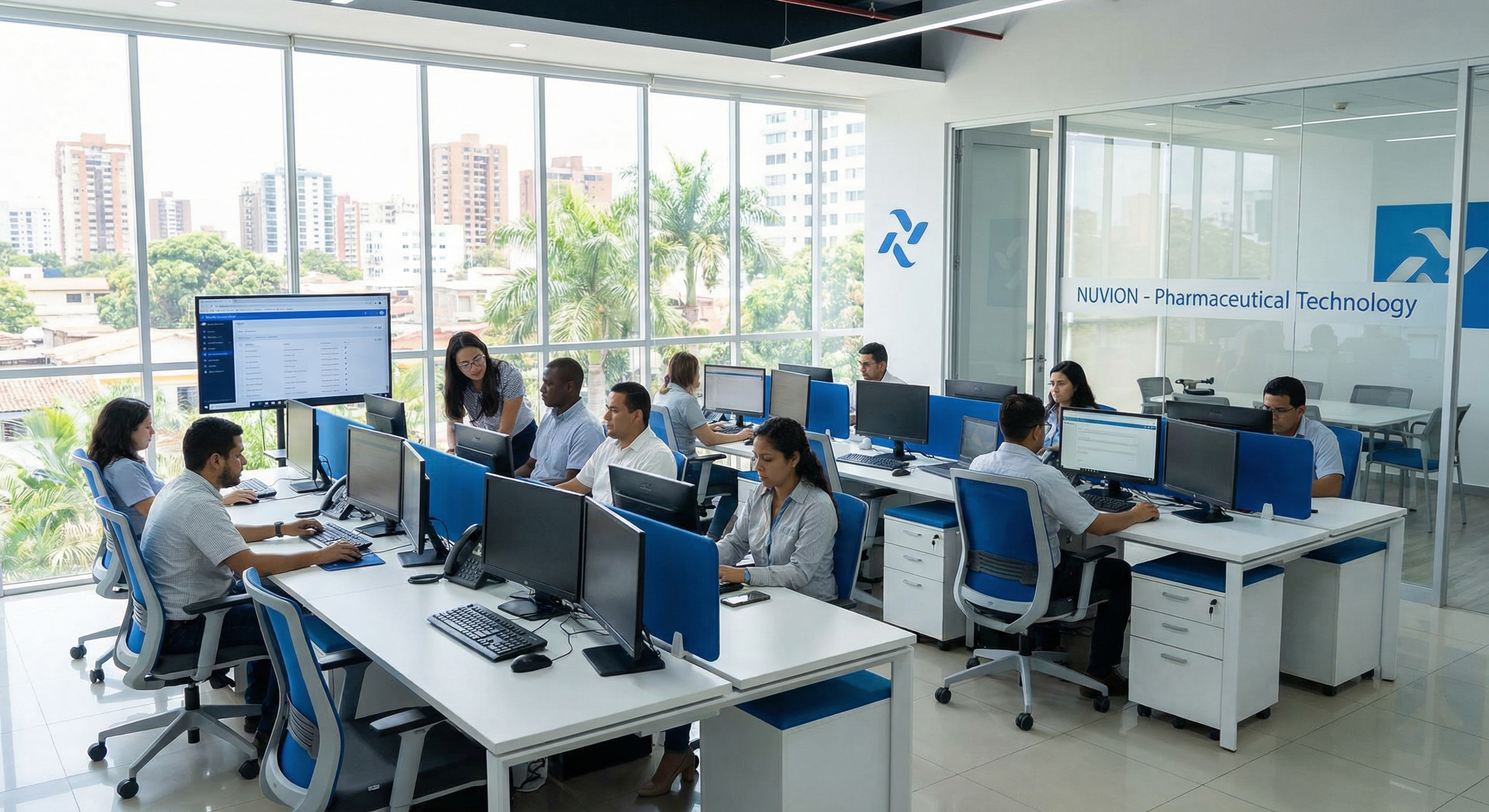 Equipo Nuvion en oficina